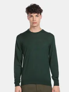 Arrow Men Green Woolen Pullover