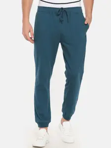 t-base Men Teal Green Solid Joggers