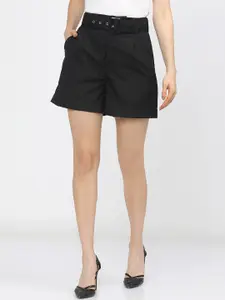 Tokyo Talkies Women Black Shorts
