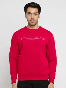 Status Quo Men Red Printed Sweatshirt