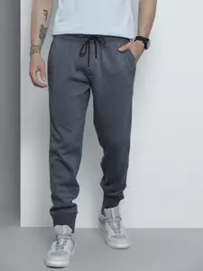 Tommy Hilfiger Men Navy Blue Solid Mid-Rise Knitted Regular Joggers