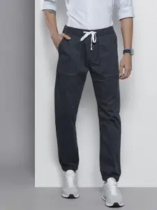 Tommy Hilfiger Men Navy Blue Loose Fit Joggers Trousers