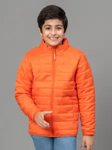 Red Tape Boys Orange Solid Padded Jacket