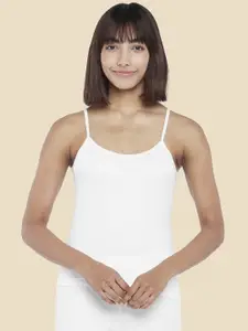 Dreamz by Pantaloons White Self-Striped Camisole 8905500118311