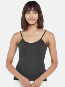 Dreamz by Pantaloons Grey Self-Striped Camisole 8905500118311