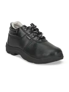 Liberty Men Black Textured Trekking Shoes