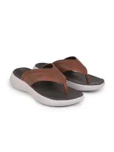 Liberty Men Tan & White PU Comfort Sandals