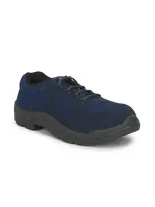 Liberty Men Navy Blue Mesh Running Non-Marking Shoes
