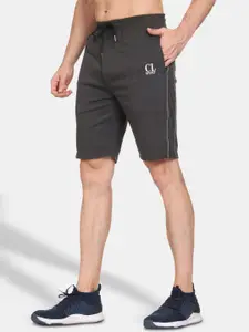 CL SPORT Men Grey Solid Sports Shorts