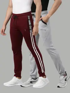 Joven Men Pack Of 2 Solid Cotton Joggers