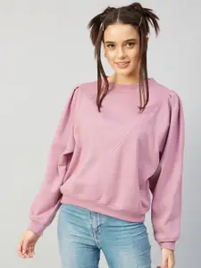Athena Women Pink Fleece Sweatshirt