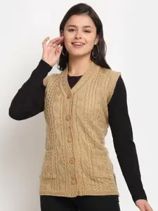 PERFECT LINE Women Beige Sweater Vest