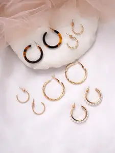 BEWITCHED Multicoloured Set of 5 Contemporary Hoop Earrings