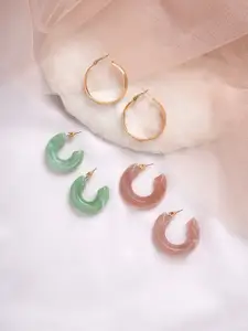 BEWITCHED Multicoloured Pack of 3 Contemporary Hoop Earrings