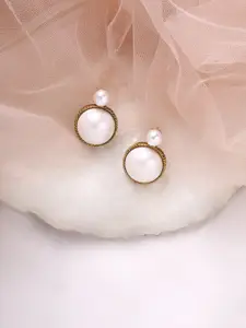 BEWITCHED White Contemporary Drop Earrings