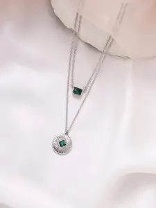 BEWITCHED Silver-Toned Sage Layered Necklace