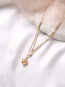 BEWITCHED Gold-Toned & White Pearl Layered Necklace