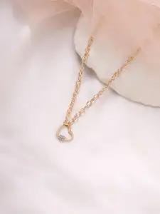 BEWITCHED Gold-Toned I Heart You Linked Necklace