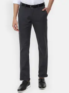 Louis Philippe Sport Men Grey Slim Fit Trousers