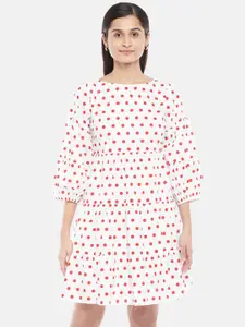 People Off White Floral A-Line Dress