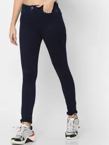 ONLY Women Navy Blue Skinny Fit High-Rise Stretchable Jeans