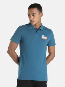 Puma Men Slim Fit Brand Logo Printed Polo Collar Slim Fit T-shirt