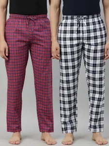 Joven Men Pack Of 2 Checked Cotton Lounge Pants