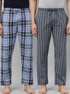 Joven Men Pack of 2 Checked Cotton Lounge Pants