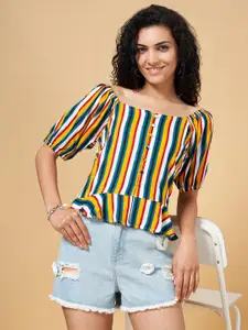 People Multicoloured Striped Top