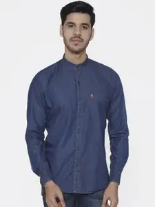 TABARD Men Blue Denim Plain Shirt Style Kurta