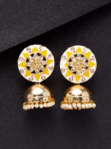 Shining Diva Multicoloured Contemporary Jhumkas Earrings