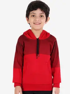 ahhaaaa Boys Red Hooded Sweatshirt