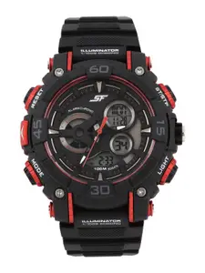 Sonata Xtrem Gear Men Black Digital watch NL77070PP03