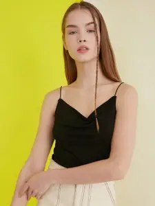Trendyol Black Shoulder Strap Top
