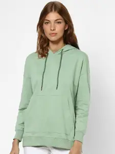 ONLY Women Green Hooded Sweatshirt