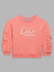 ELLE Girls Peach-Coloured Sweatshirt