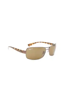 Ray-Ban Men Polarised Printed Rectangle Sunglasses 0RB3379I014/5764-014/57