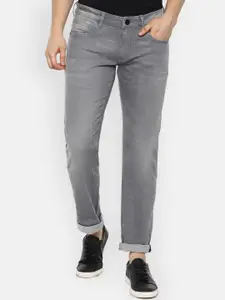 Louis Philippe Jeans Men Grey Slim Fit Heavy Fade Jeans