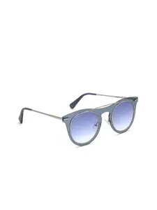 Image Men Blue Lens & Blue Round Sunglasses IMS684C6SG