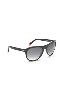 Image Men Black Lens & Black Aviator Sunglasses IMS696C1SG