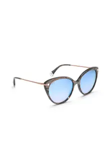Image Women Blue Lens & Brown Cateye Sunglasses IMS695C5SG
