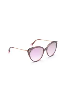 Image Women Pink Lens & Brown Cateye Sunglasses IMS695C3SG
