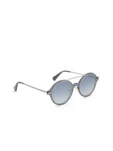 Image Women Blue Lens & Gunmetal-Toned Round Sunglasses IMS686C10SG