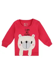 Bodycare Kids Girls Pink Printed Sweatshirt