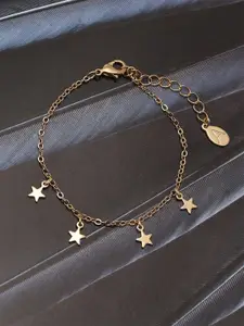 Accessorize London Women Gold Star Station Bracelet