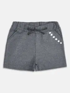 Pantaloons Junior Girls Grey Melange Shorts