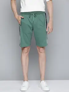 Mast & Harbour Men Teal Green Regular Shorts