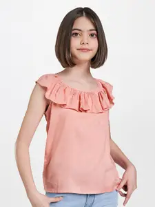 AND Pink Ruffles Top