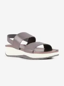 Carlton London Women Grey Comfort Sandals