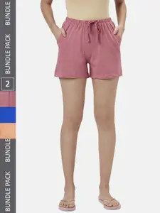 Dreamz by Pantaloons Women Pink & Peach-Coloured Lounge Shorts